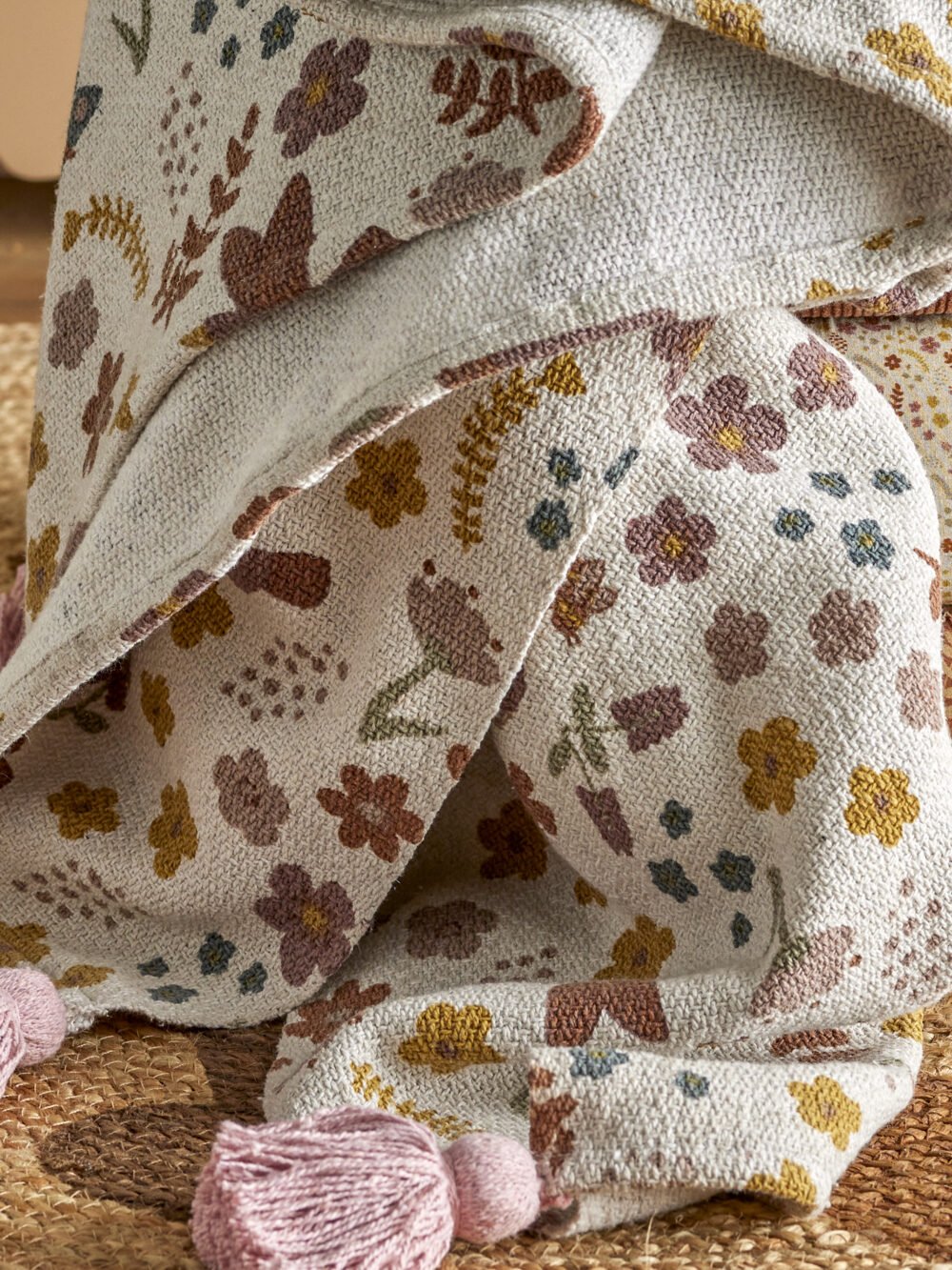 Kristine Throw, Nature, Recycled Cotton - Image 5