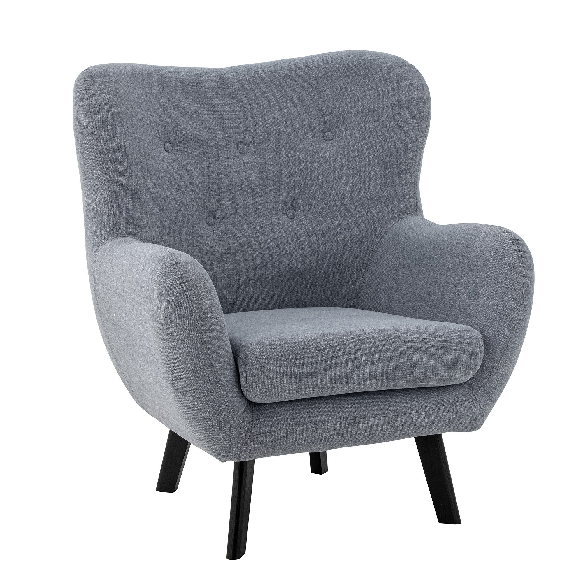 Beau Lounge Chair, Blue, Cotton - Image 2
