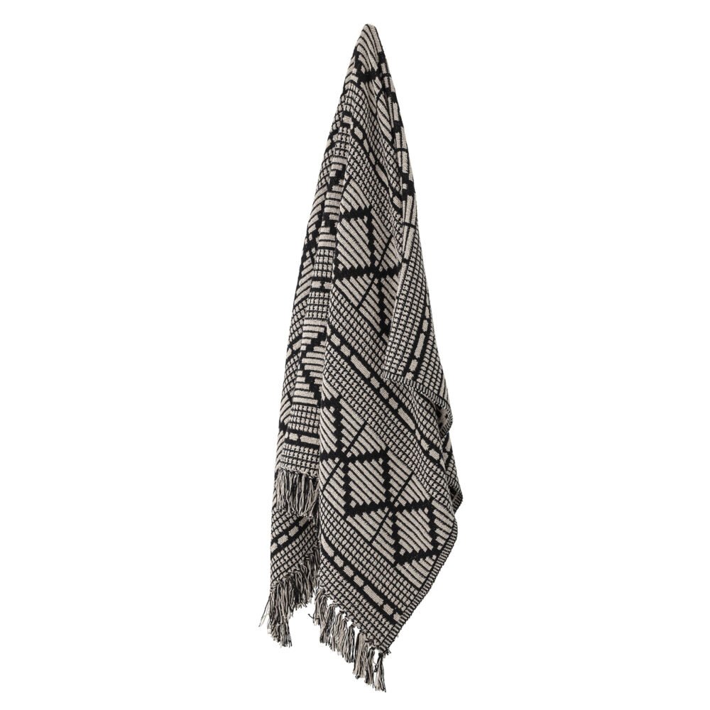 Gutte Throw, Black, Recycled Cotton - Image 3