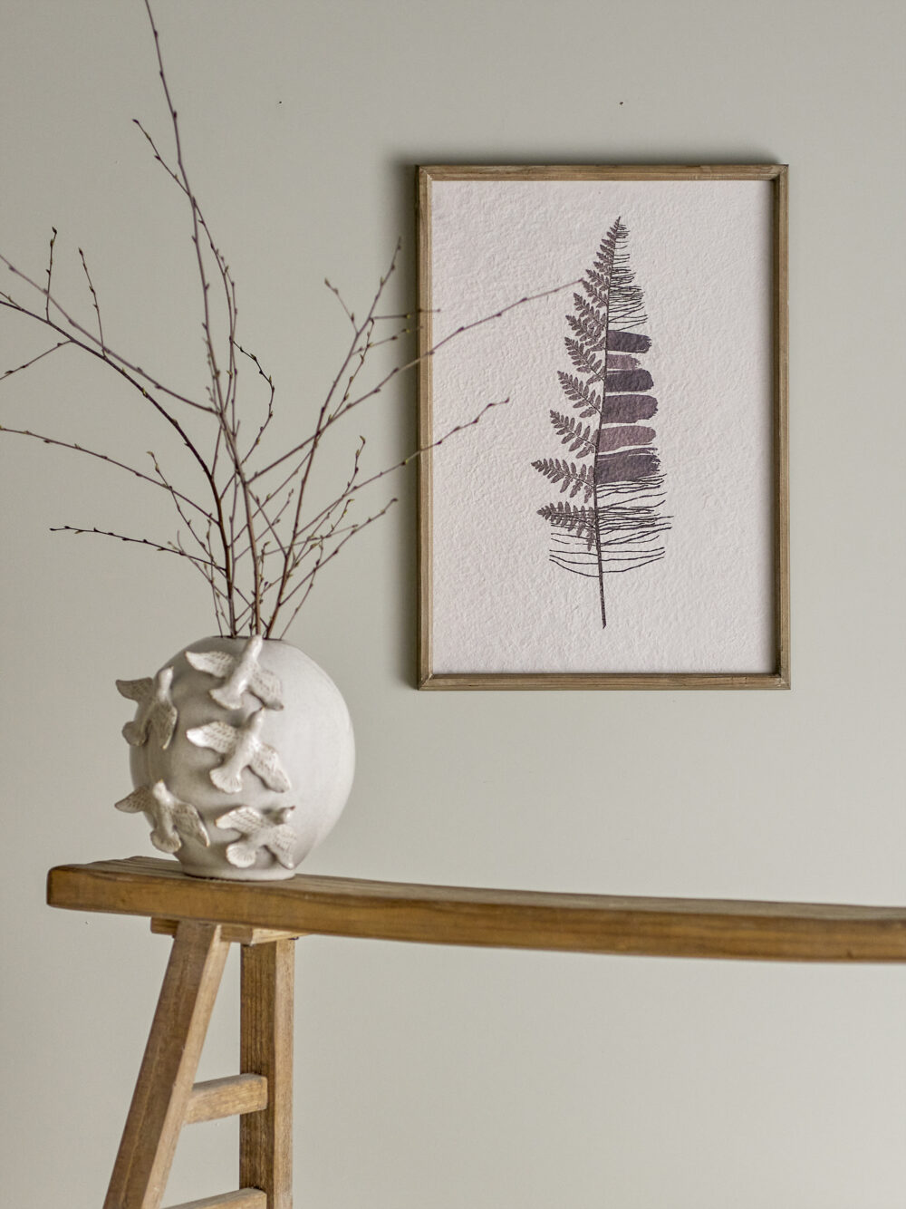Corval Illustration w/ Frame, Nature, Firwood - Image 3