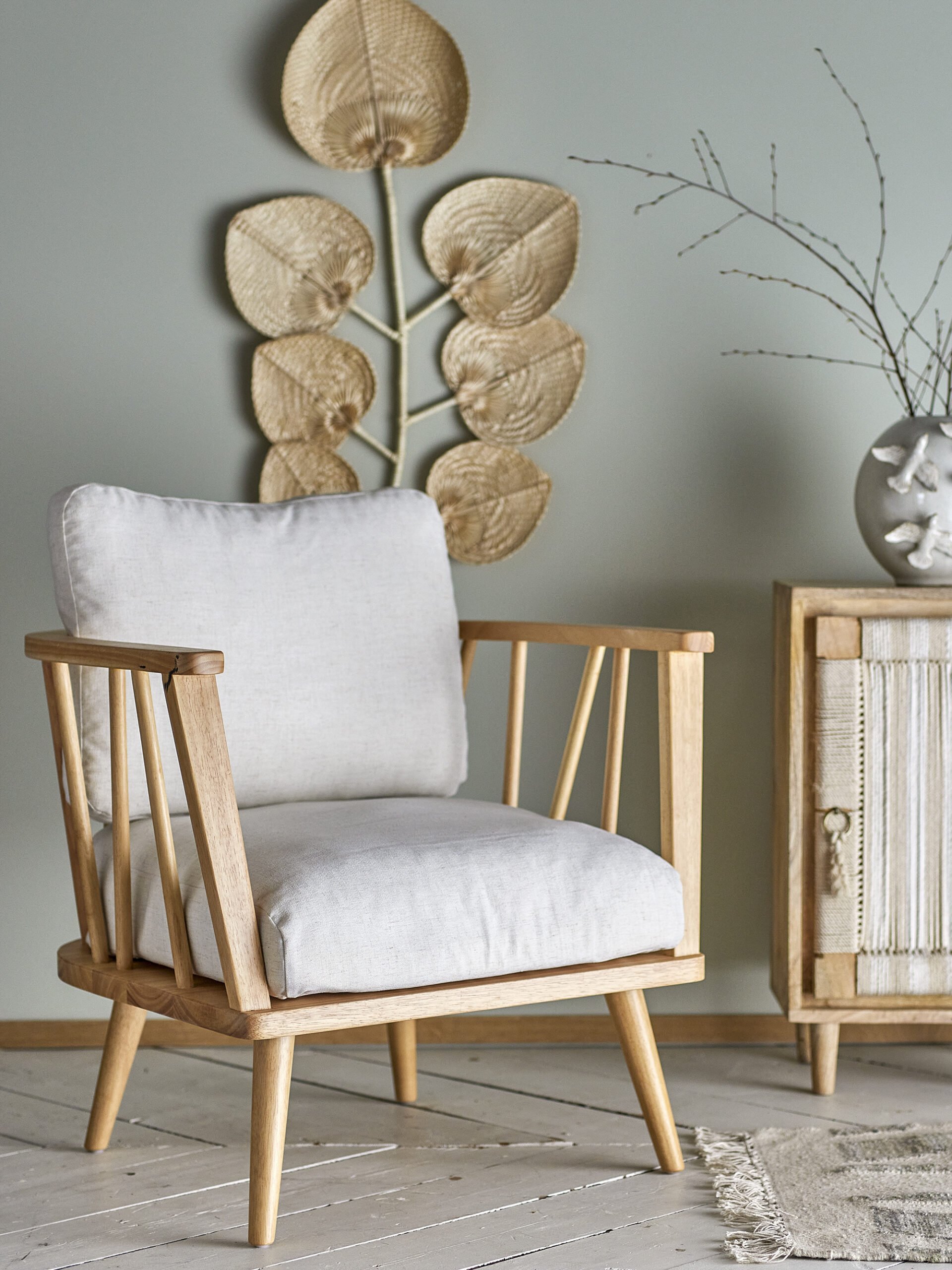 Millor Lounge Chair, Nature, Rubberwood - Image 5