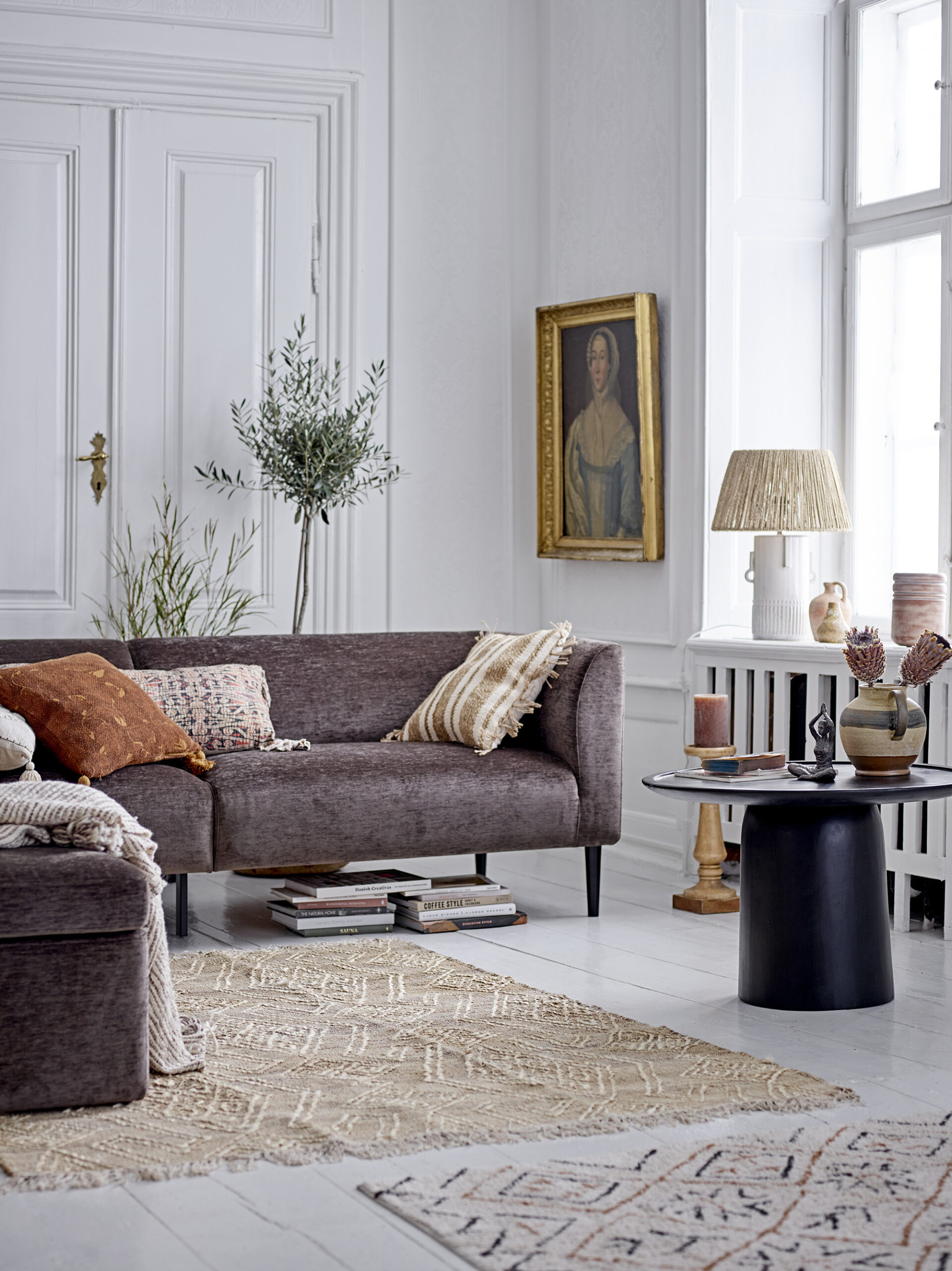 Lanna Pouf, Brown, FSC® Mix , Polyester - Image 3