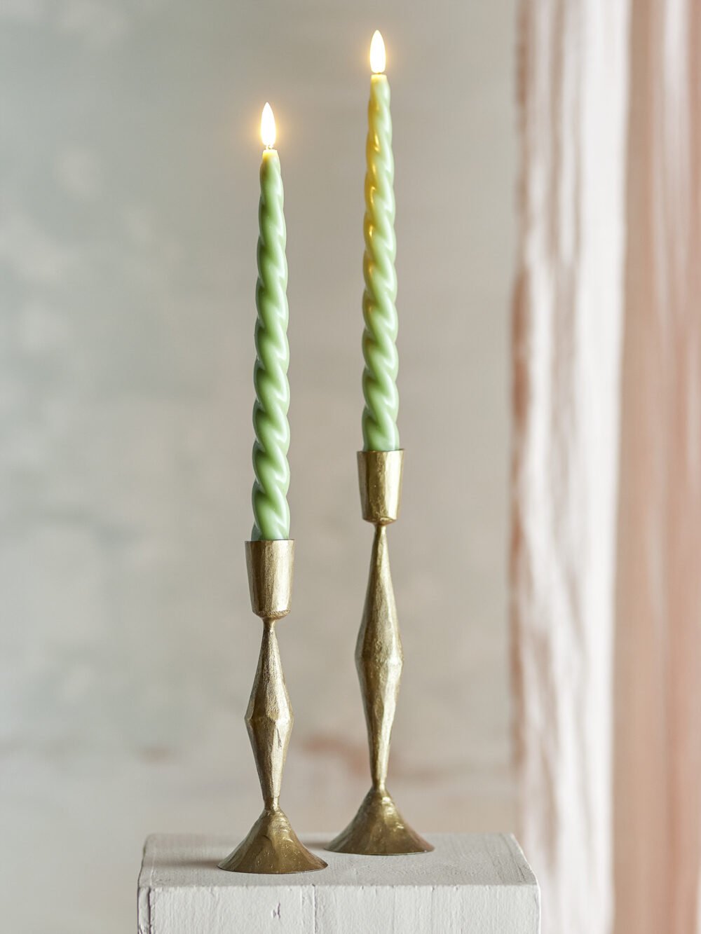 Ponza LED Candle, Green, Paraffin - Image 3