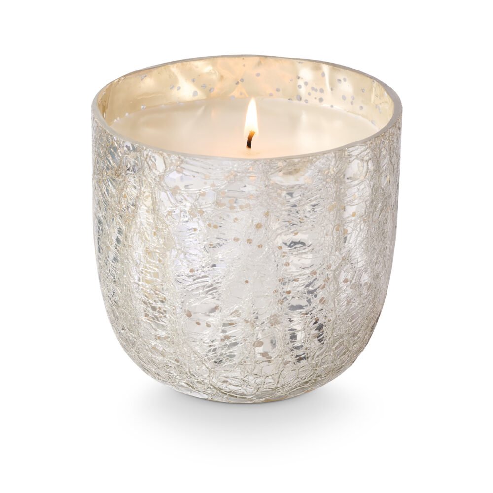 North Sky Crackle Glass Candle, Blue, - Image 3