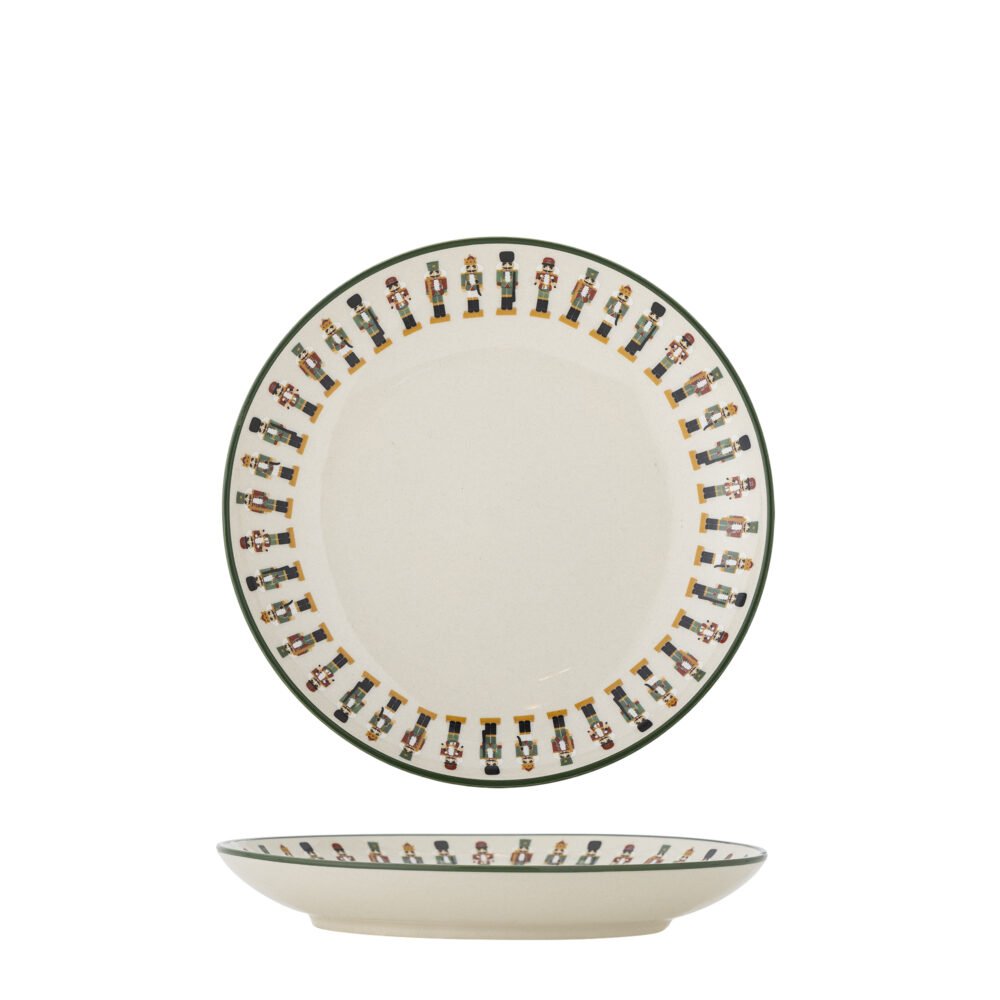 Jolly Plate, Green, Stoneware