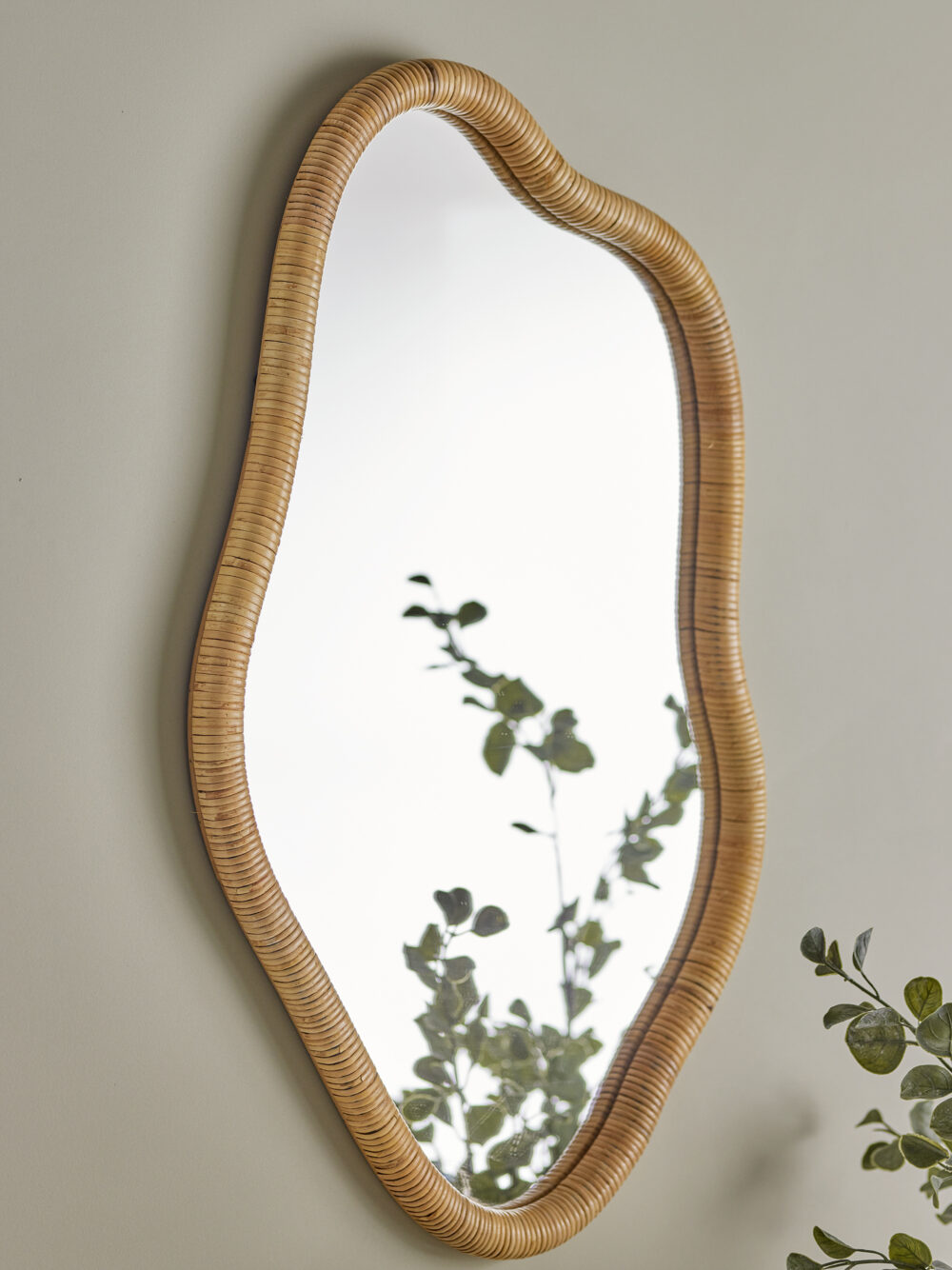 Ashlie Wall Mirror, Nature, Rattan - Image 2