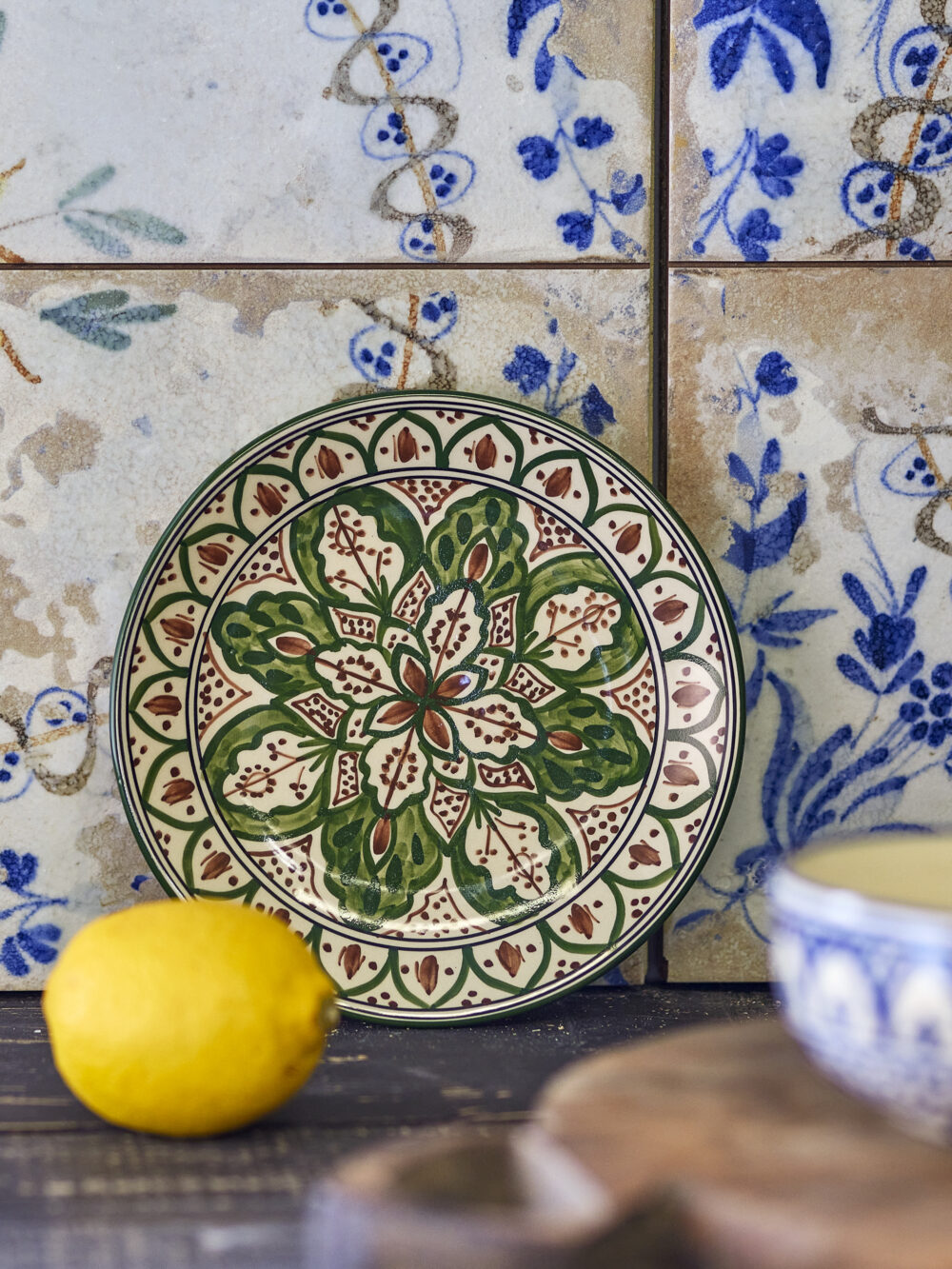 Karlie Plate, Green, Stoneware - Image 5