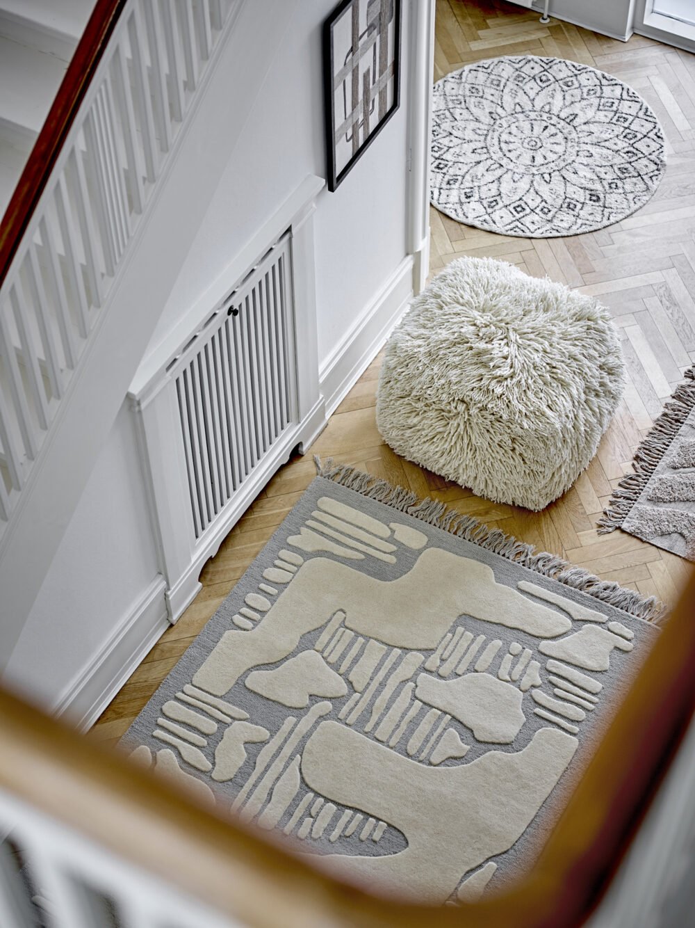 Acton Rug, Black, Cotton - Image 4