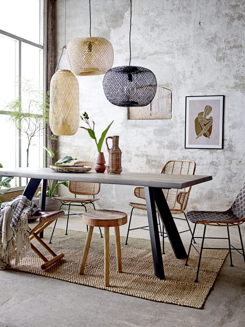 Rodi Pendant Lamp, Black, Bamboo - Image 3