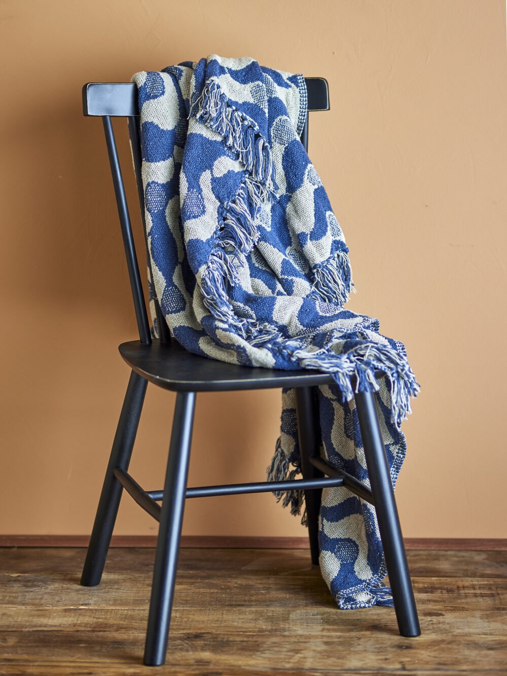 Santena Throw, Blue, Recycled Cotton - Image 4