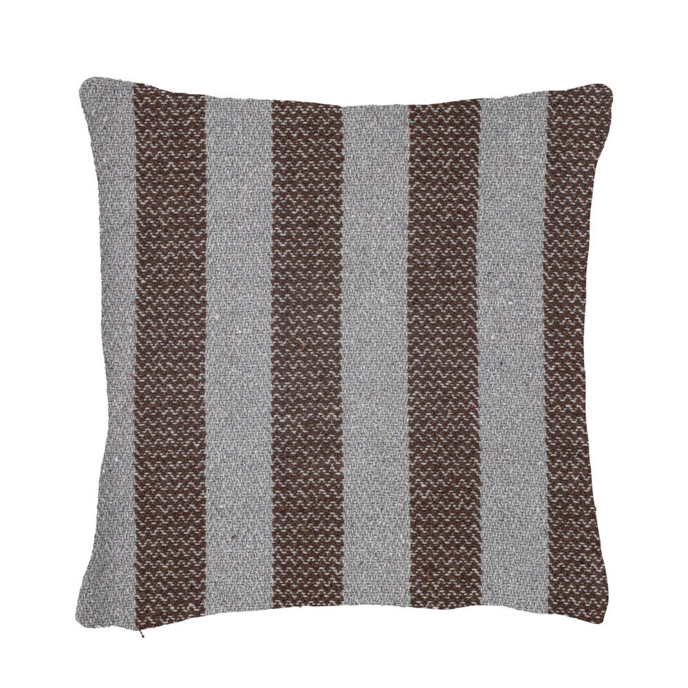 Nann Cushion, Brown, Recycled Cotton