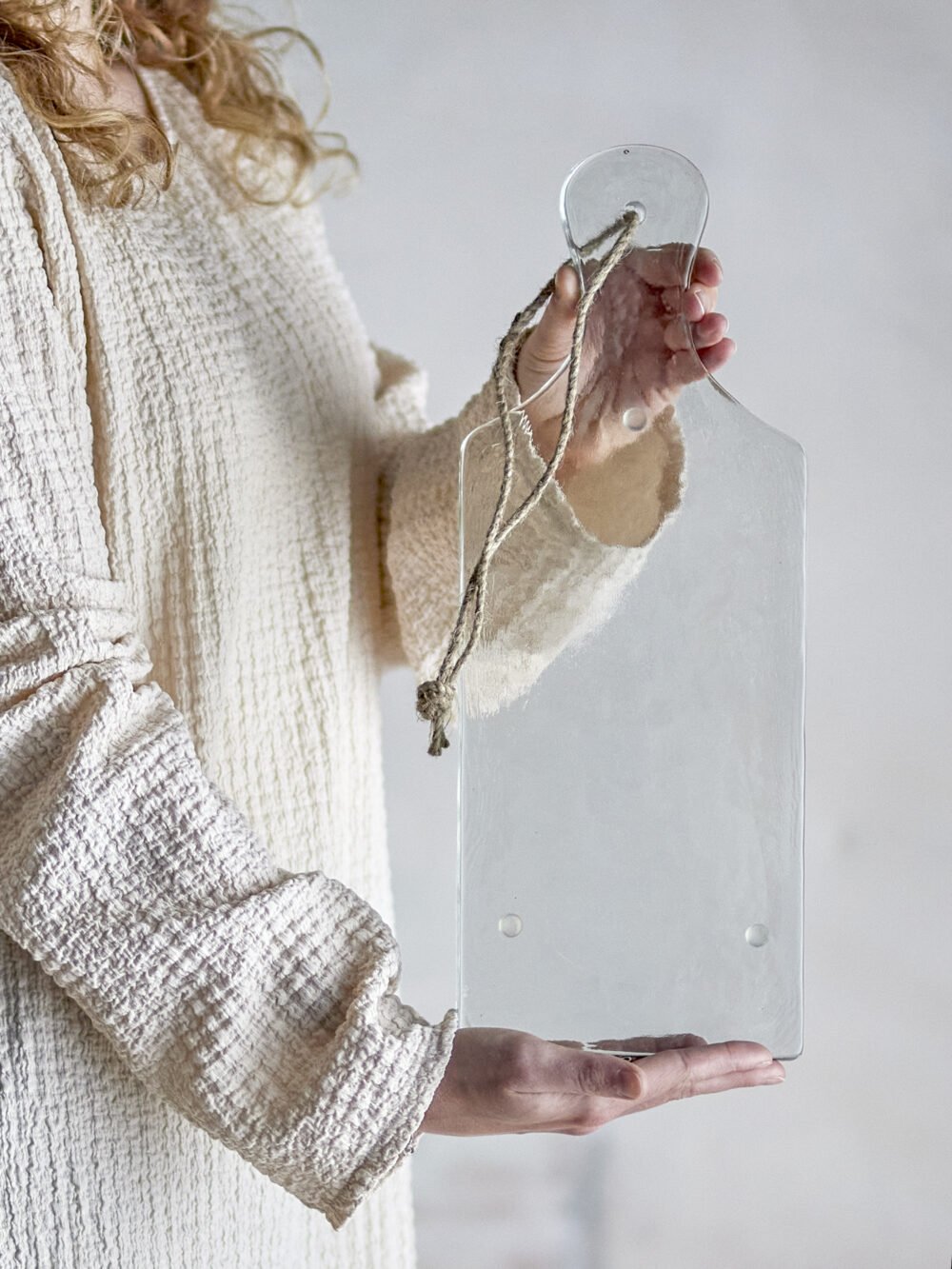 Johni Serving Board, Clear, Recycled Glass - Image 4