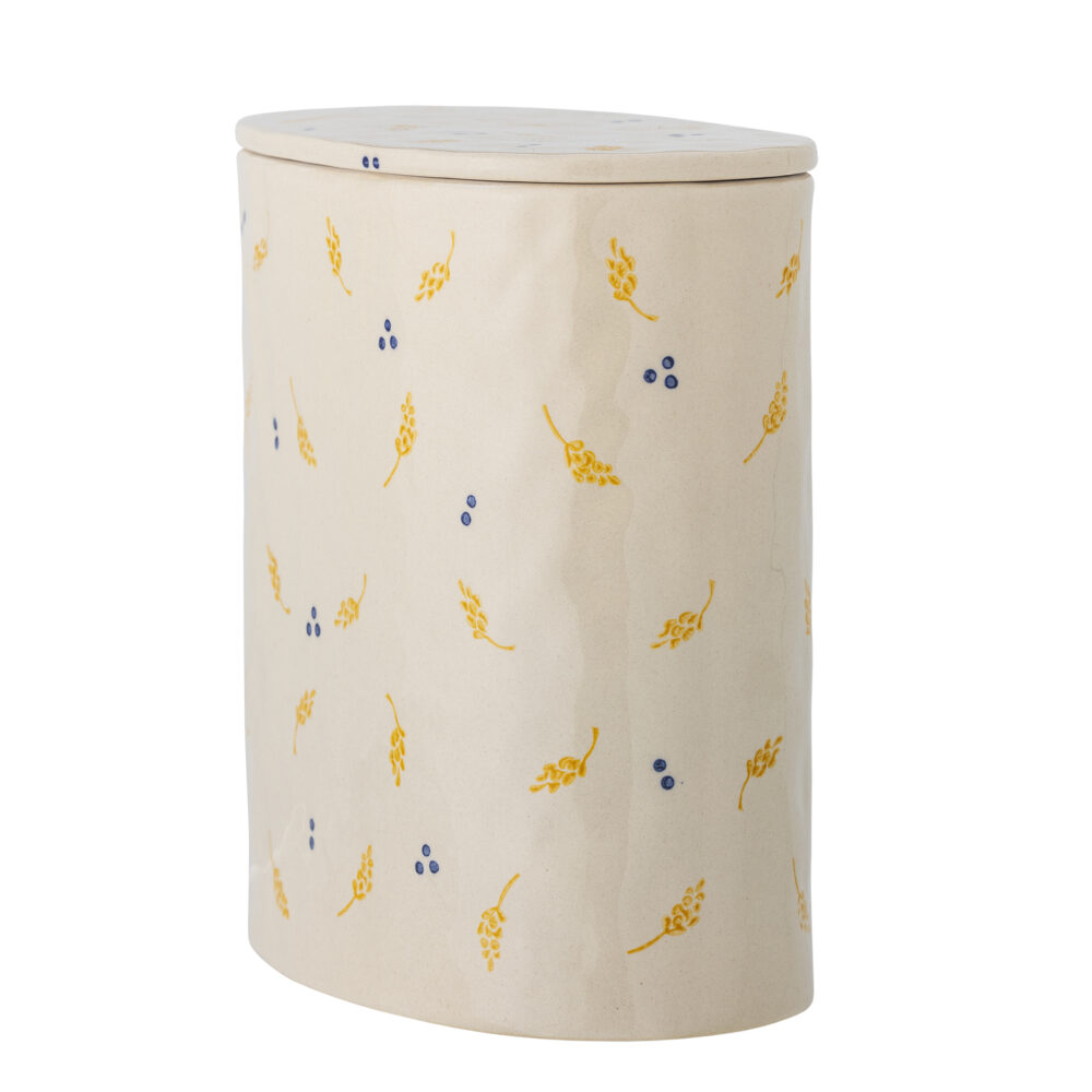 Pippine Jar w/Lid, White, Stoneware - Image 3