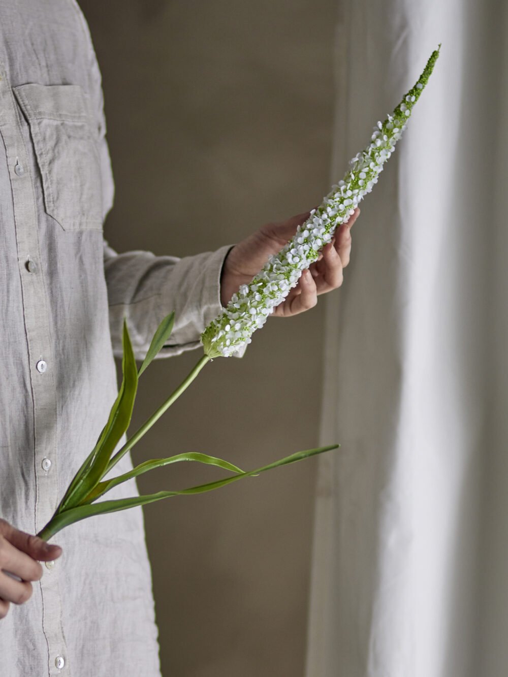 Foxtail Stem, White, Artificial Flowers - Image 3