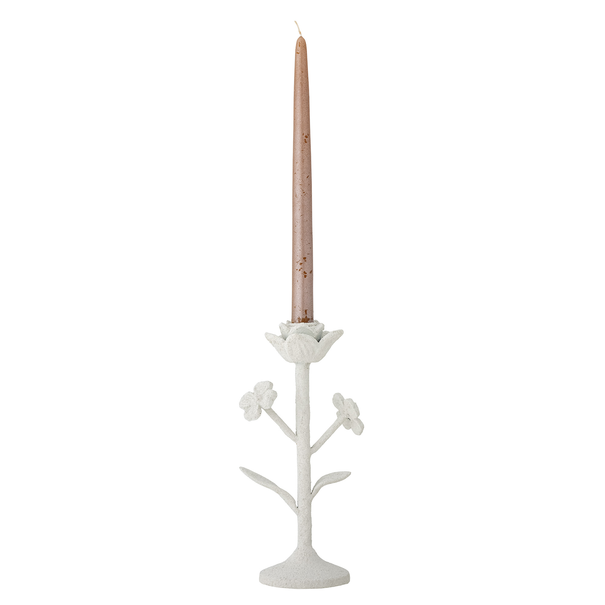 Ranin Candle Holder, White, Iron - Image 2