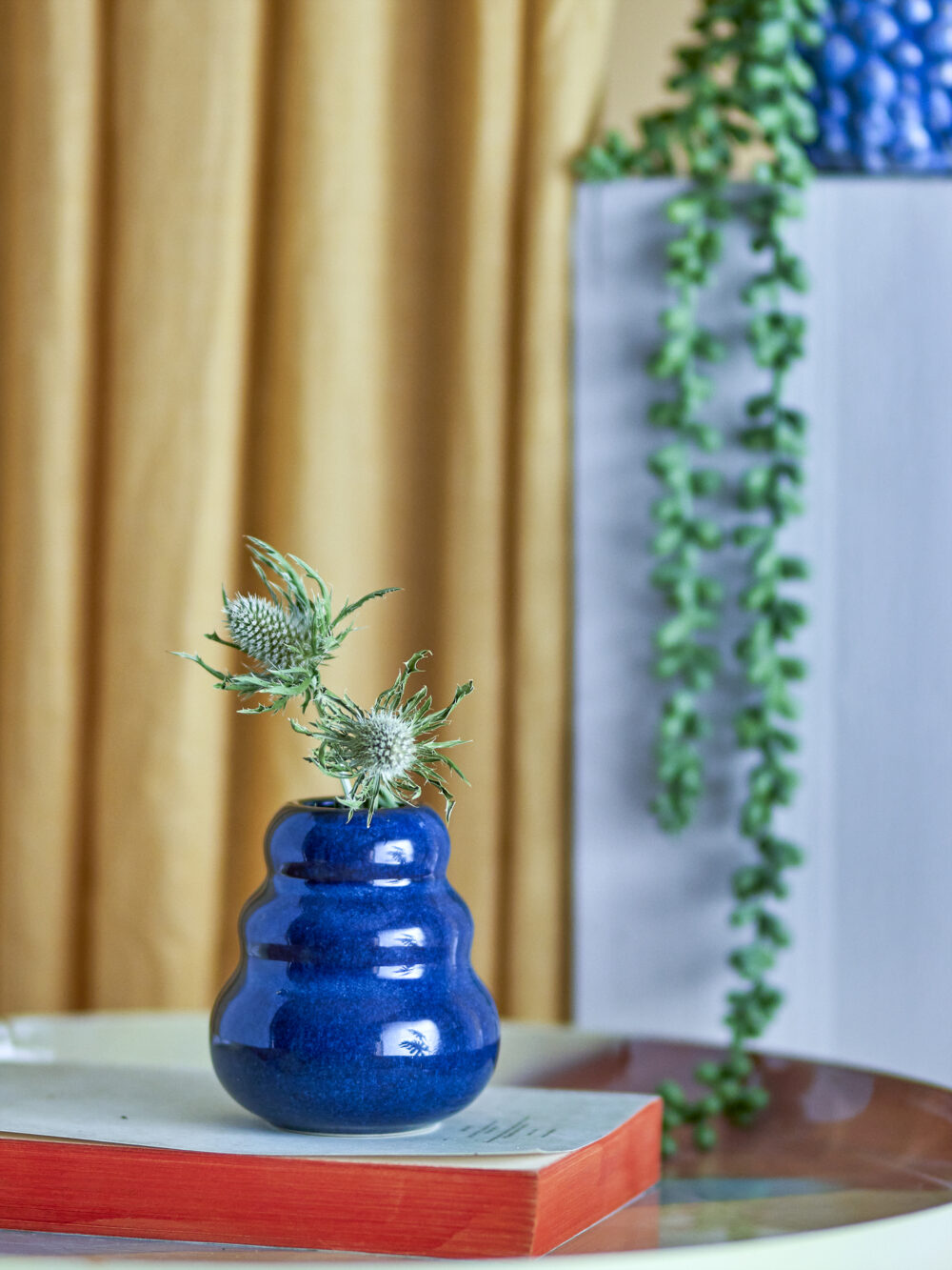 Faramir Vase, Blue, Stoneware - Image 2
