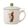 Valentin Mug w/Lid and Strainer, Green, Stoneware