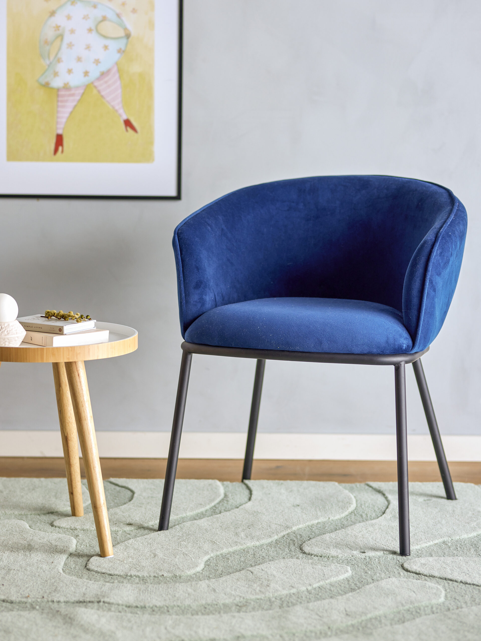 Cortone Dining Chair, Blue, Recycled Polyester - Image 6