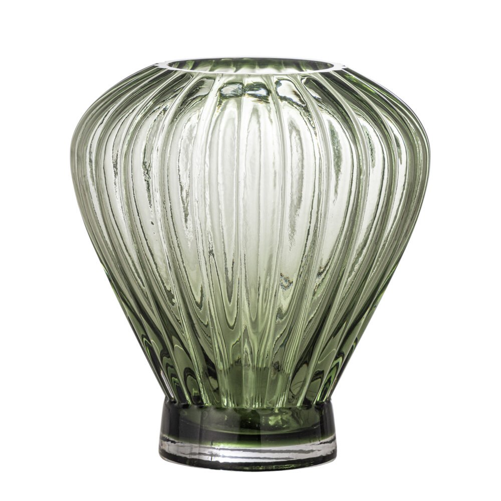 Reeve Vase, Green, Glass