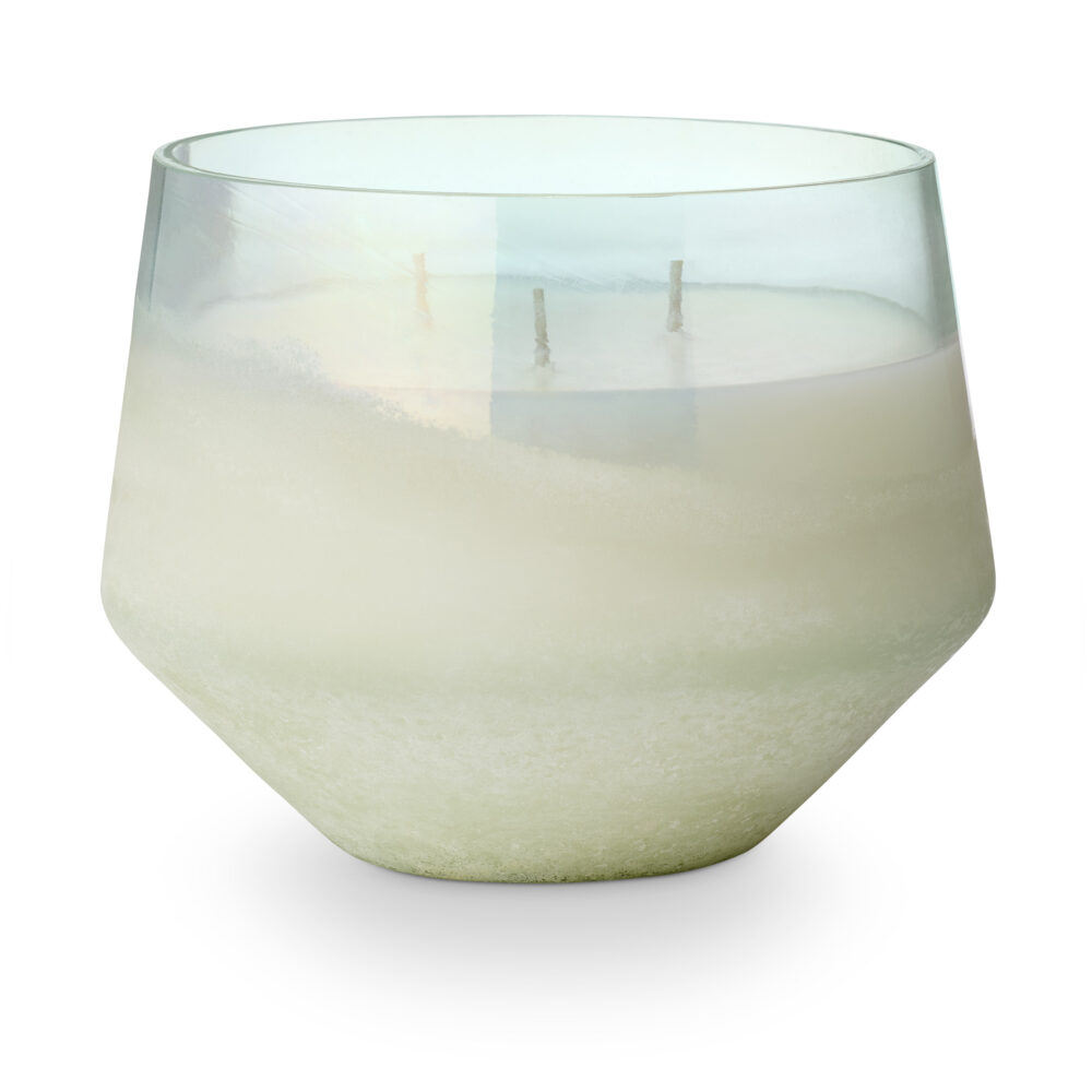Fresh Sea Salt Baltic Glass Candle, Blue,