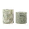 Kokoro Candle Holder, Green, Marble