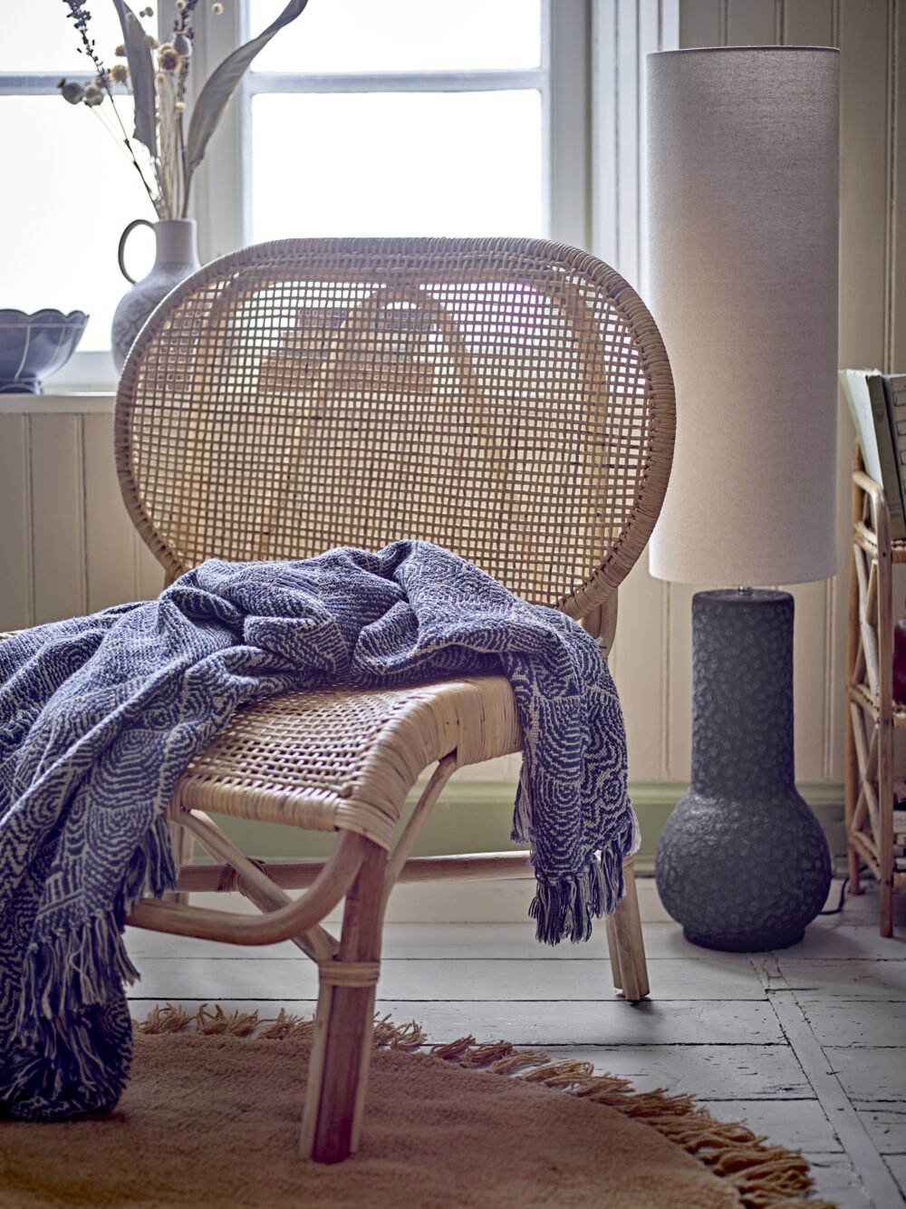 Bresso Throw, Blue, Recycled Cotton - Image 5