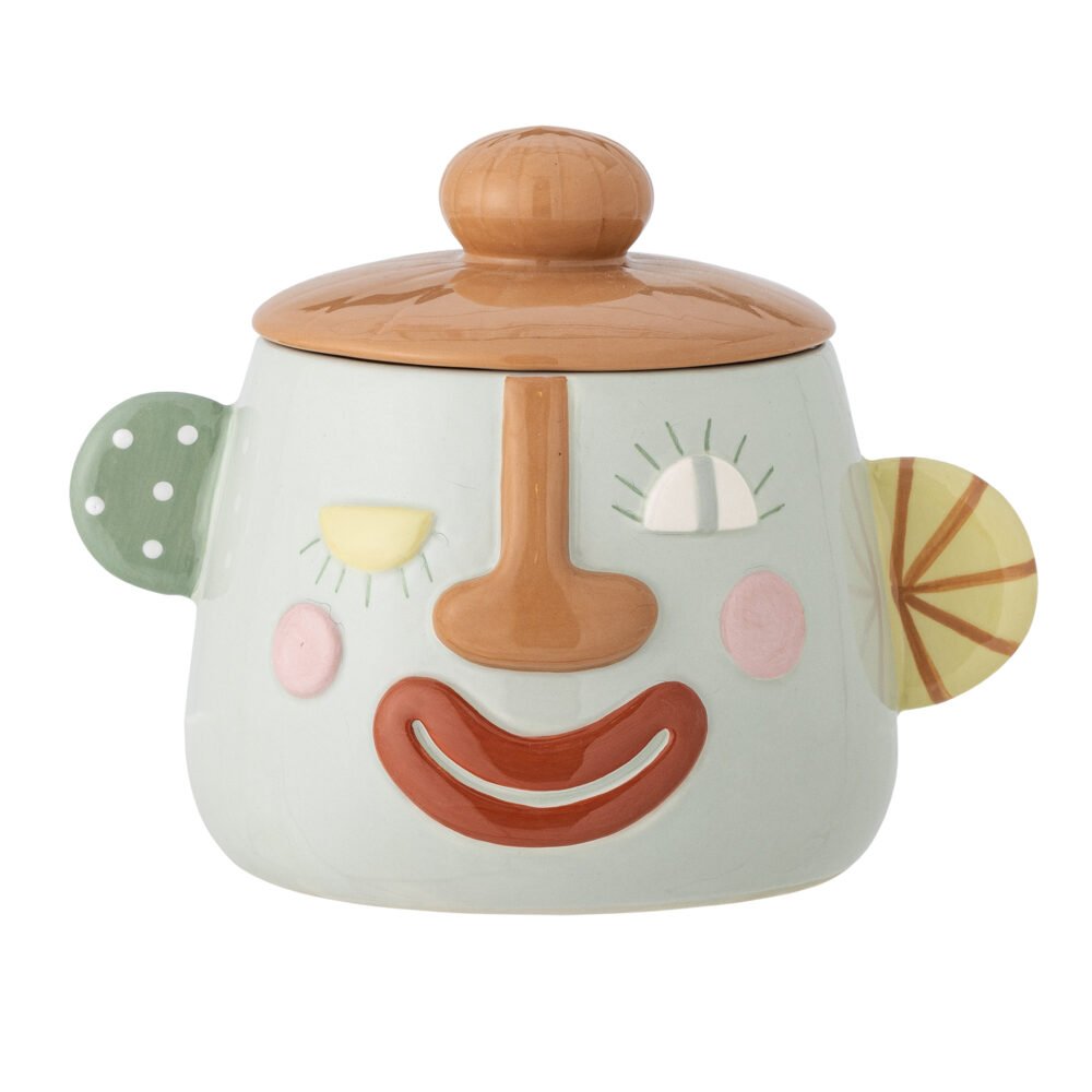 Sylvie Jar w/Lid, Grey, Stoneware