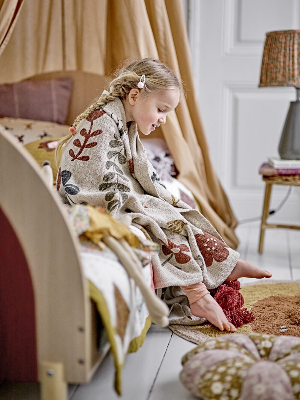 Bryn Throw, Brown, Recycled Cotton - Image 5