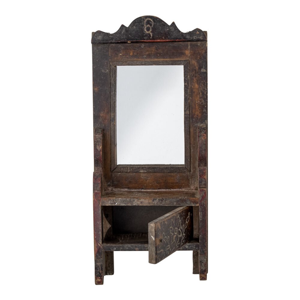 Sehar Mirror w/Shelf, Brown, Reclaimed Wood - Image 3