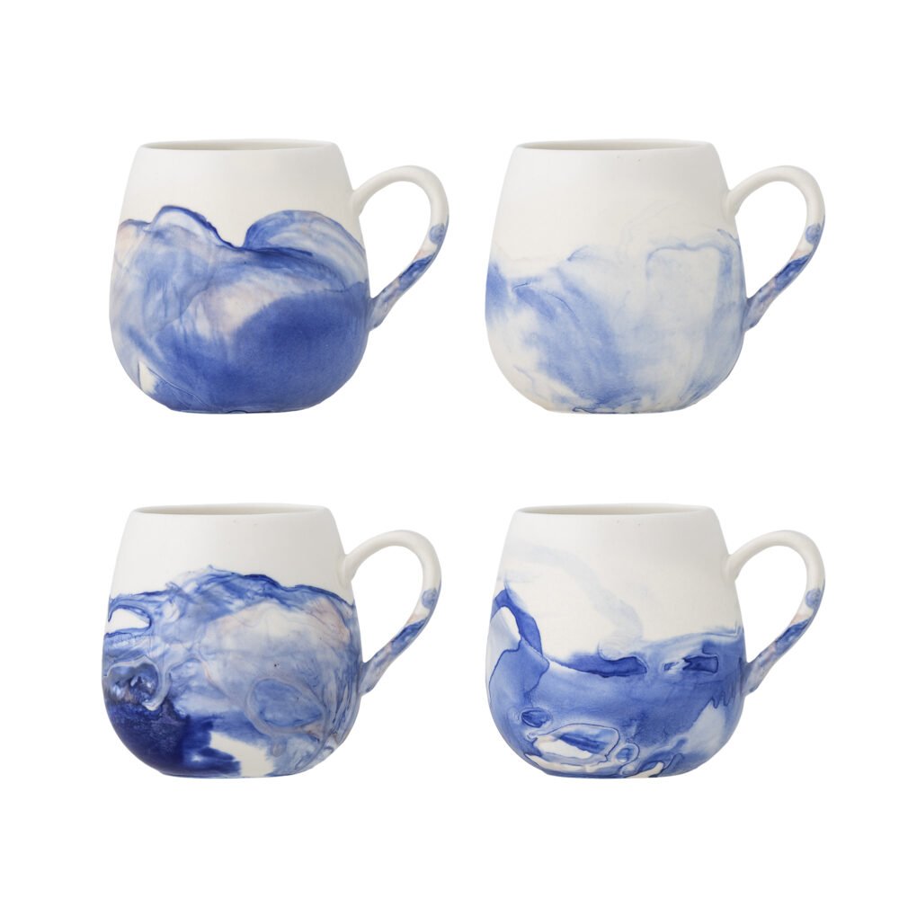 Lyre Cup, Blue, Stoneware
