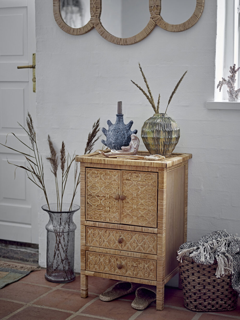 Cardiz Wall Mirror, Nature, Rattan - Image 3