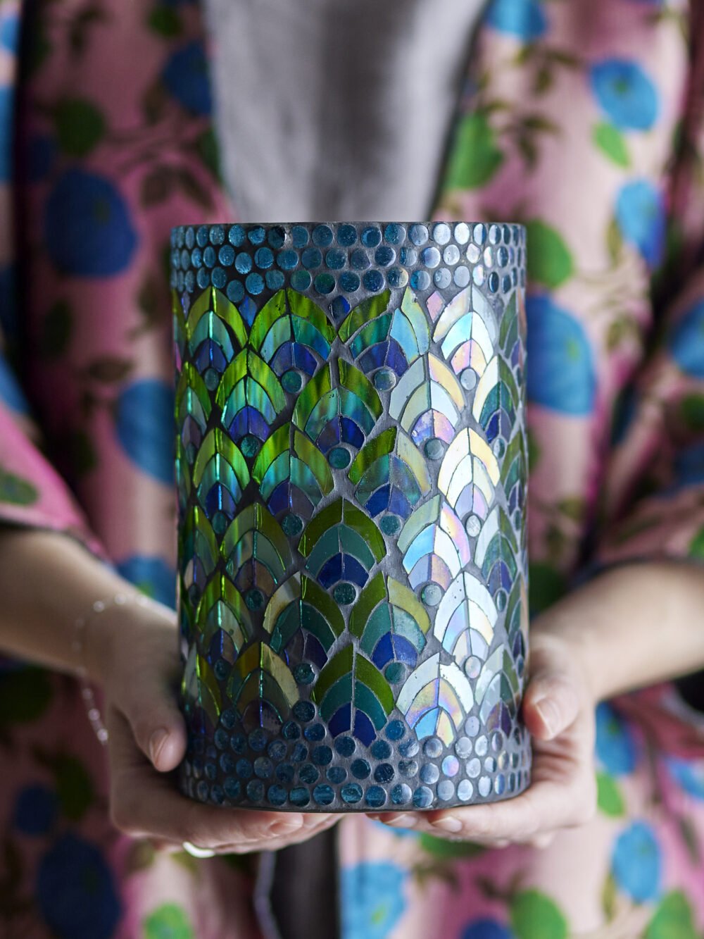 Kali Votive, Blue, Glass - Image 3