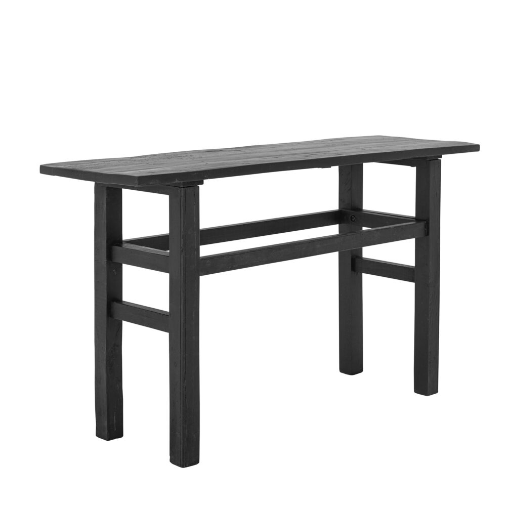 Riber Console Table, Black, Reclaimed Wood - Image 3