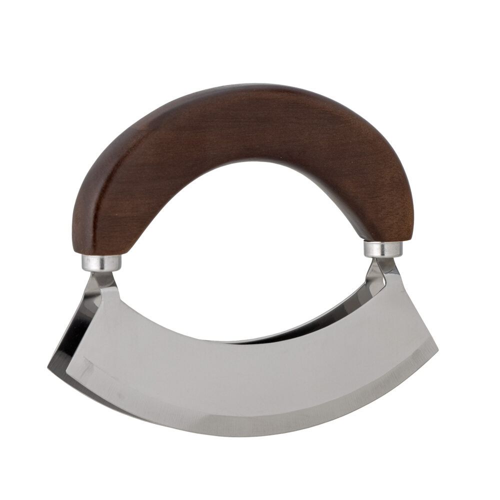 Sajad Mezzaluna , Brown, Stainless Steel