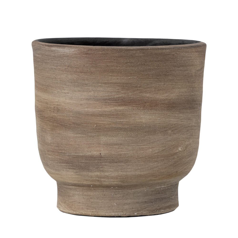 Venca Deco Flowerpot, Brown, Terracotta