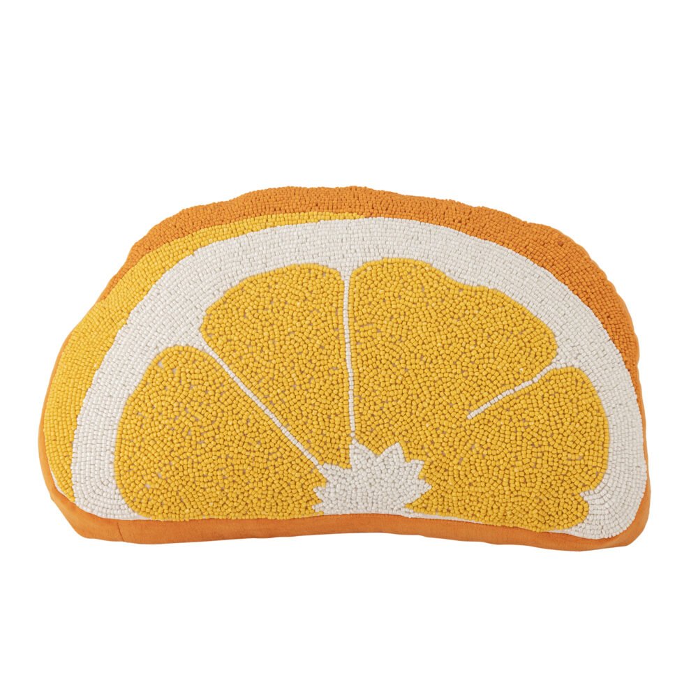 Navelina Cushion, Yellow, Cotton