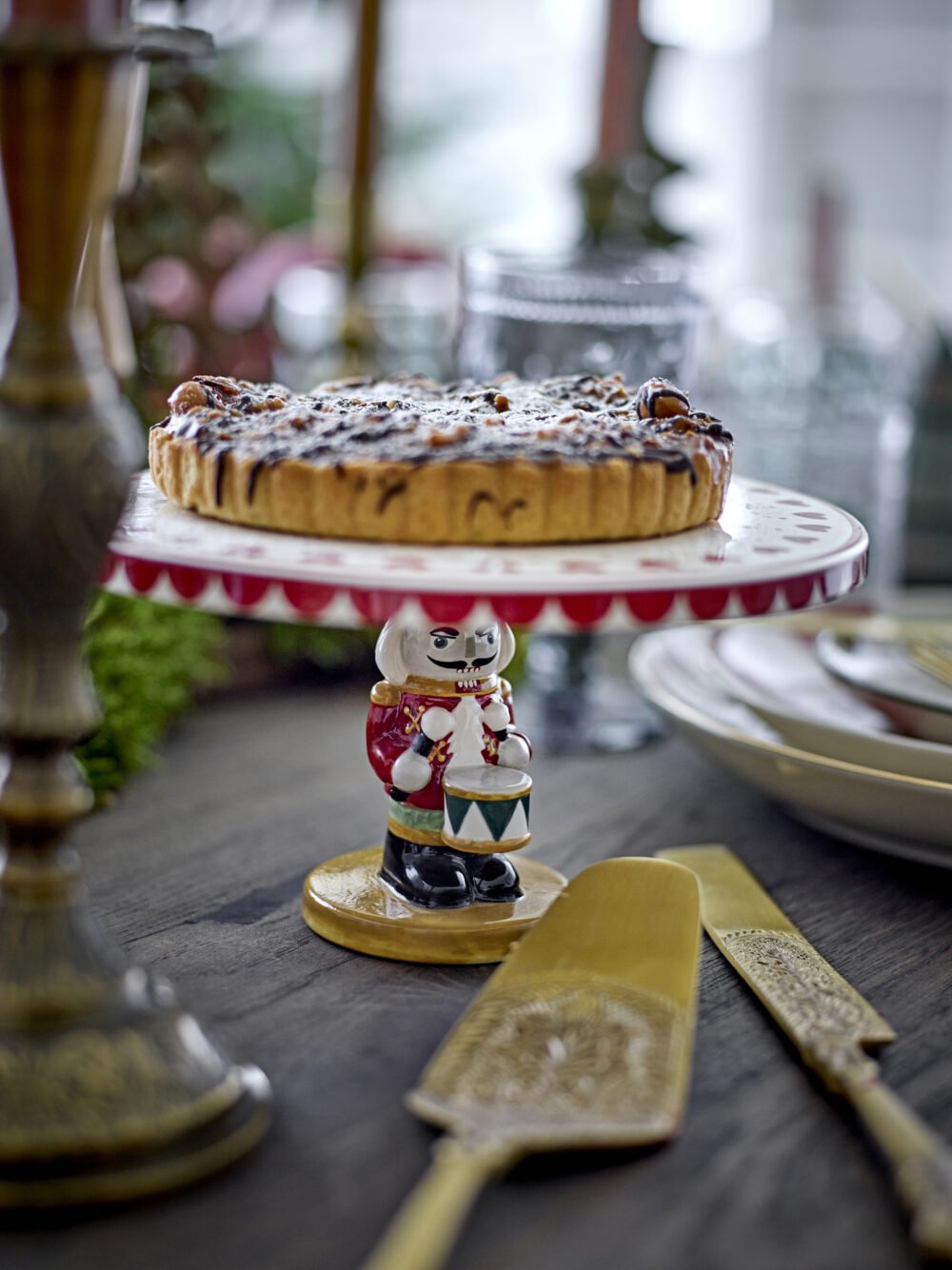 Jolly Cake Tray, Red, Stoneware - Image 5