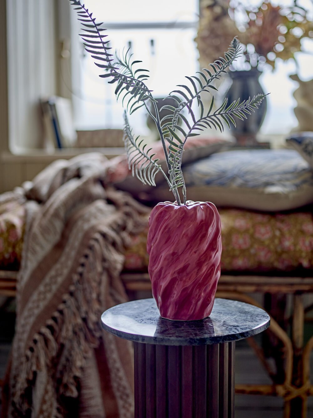 Rowena Vase, Rose, Stoneware - Image 3