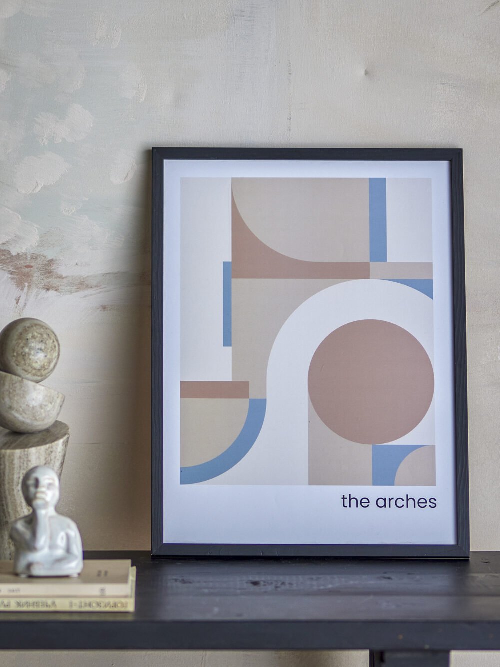 Arches Illustration w/ Frame, Black, Pine - Image 2