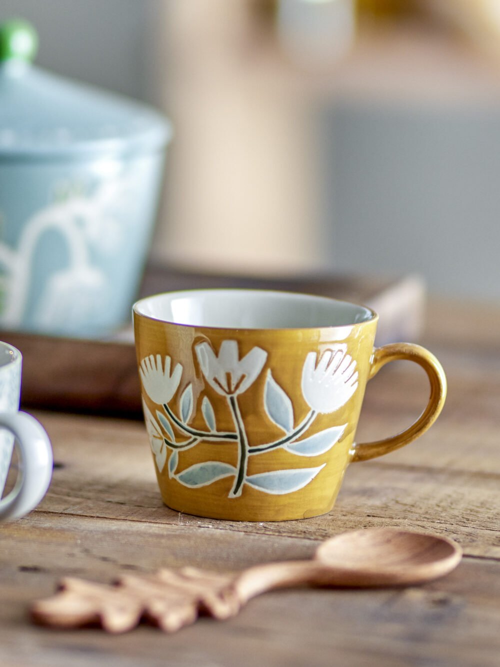Tangier Cup, Orange, Stoneware - Image 2
