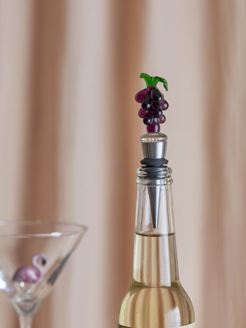 Lynn Wine Stopper, Purple, Glass - Image 2