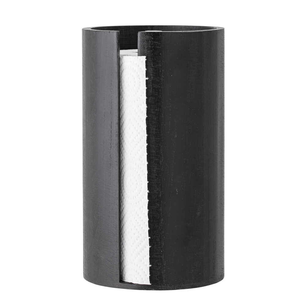 Celian Kitchen Paper Stand, Black, Paulownia