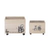 Nonni Storage  Box w/Wheels, Nature, Paulownia