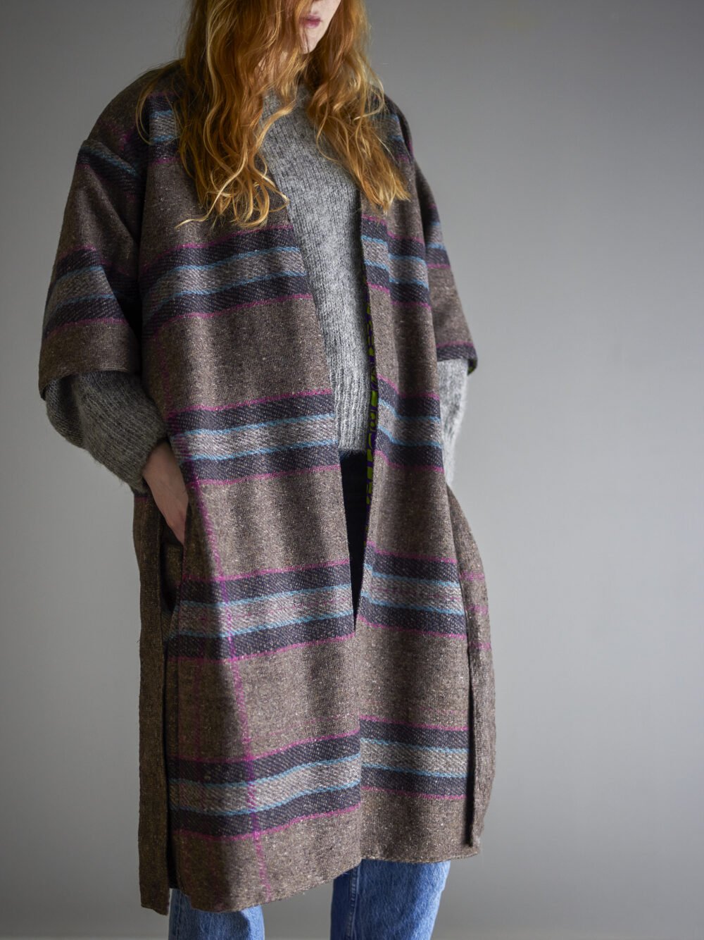 Rieti Kimono, Grey, Upcycled - Image 4