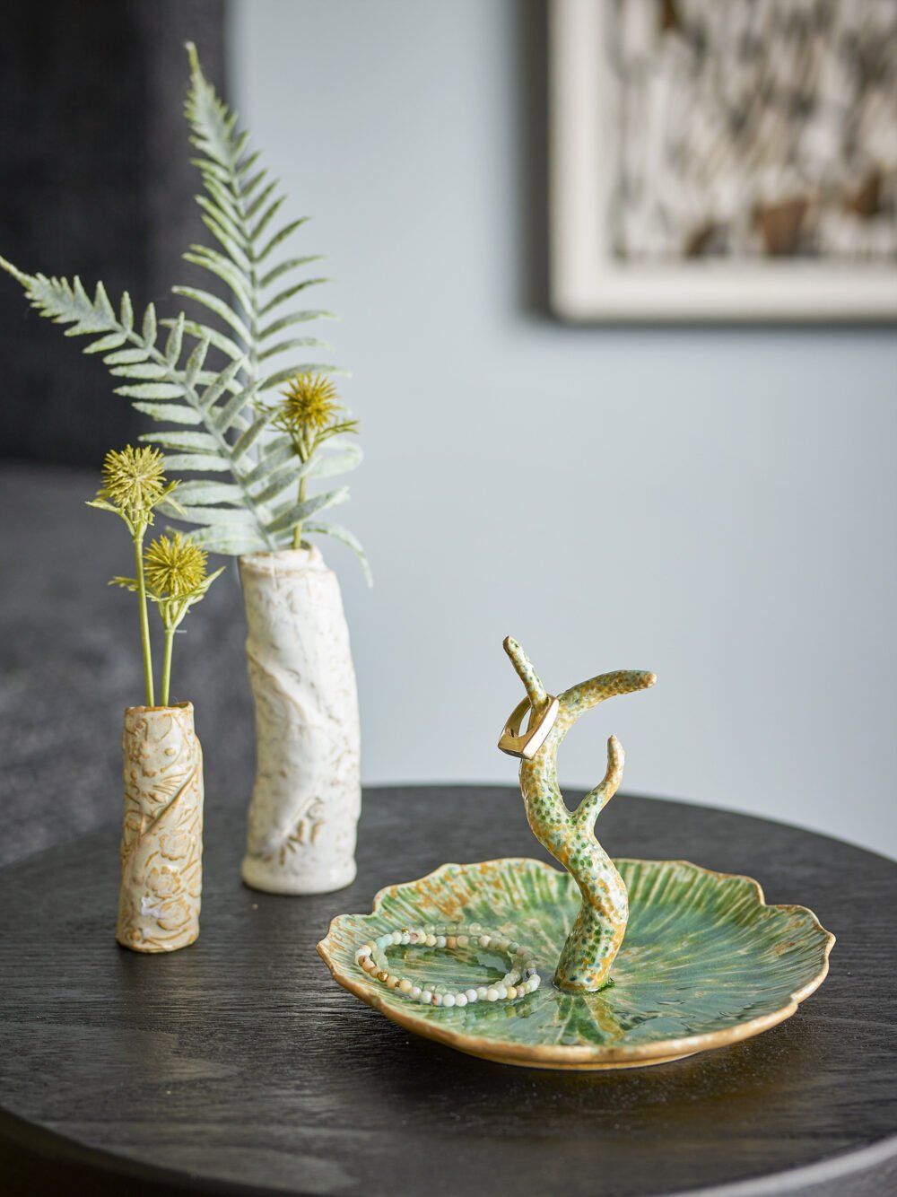Litton Tray, Green, Stoneware - Image 4