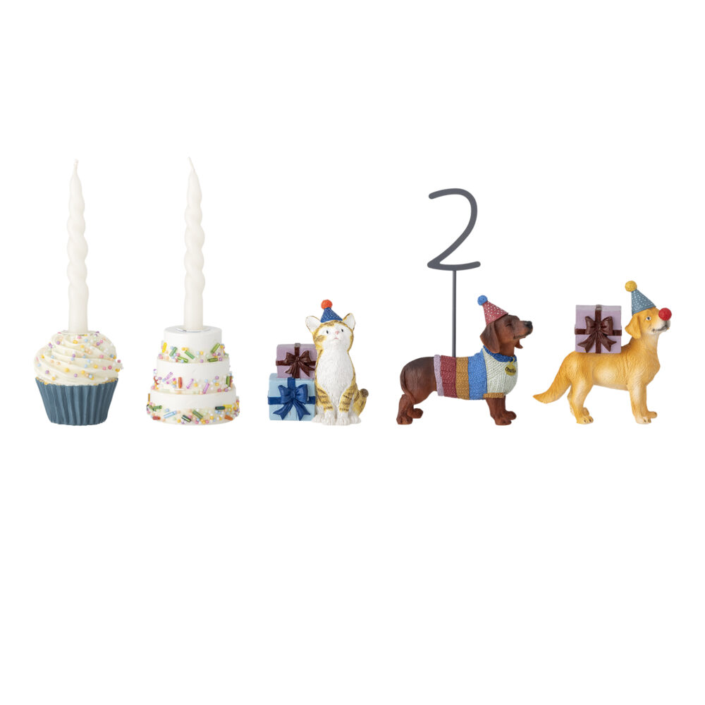 Salve Birthday Decoration, White, Polyresin - Image 3