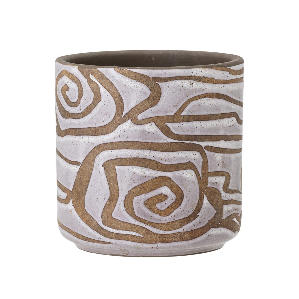 Lija Deco Flowerpot, White, Terracotta