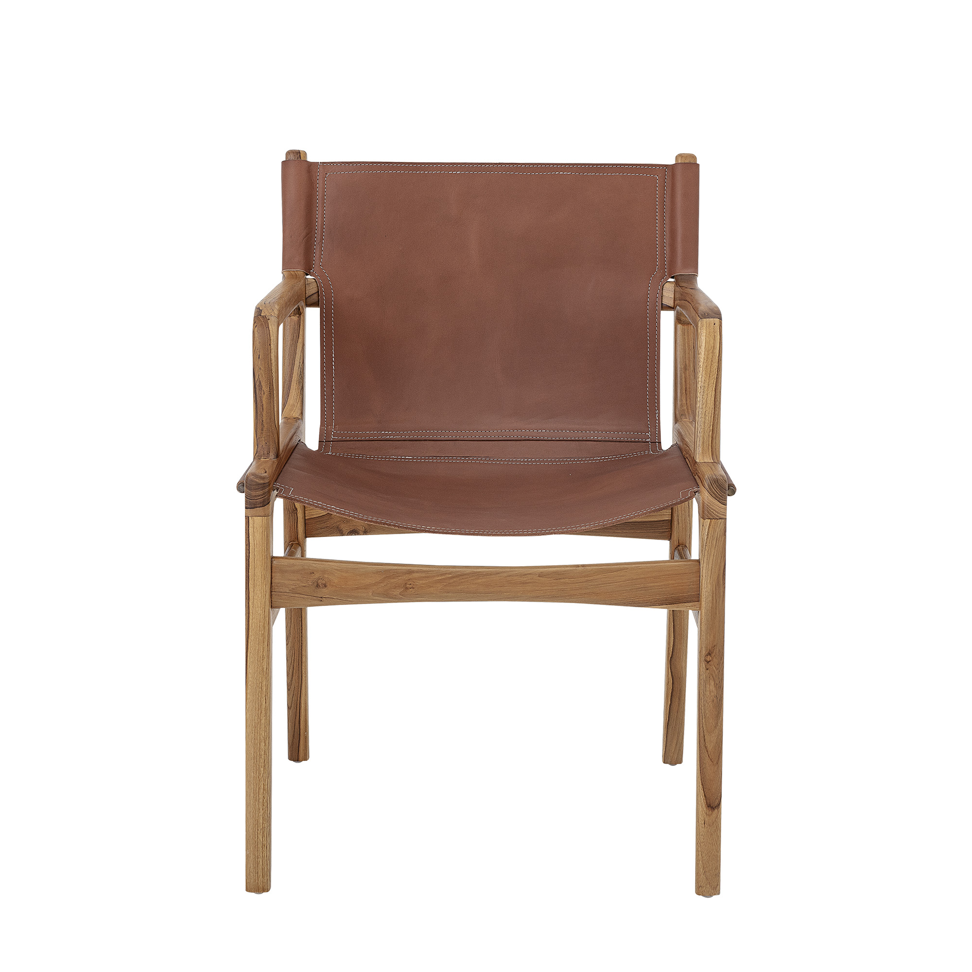 Ollie Lounge Chair, Brown, Leather