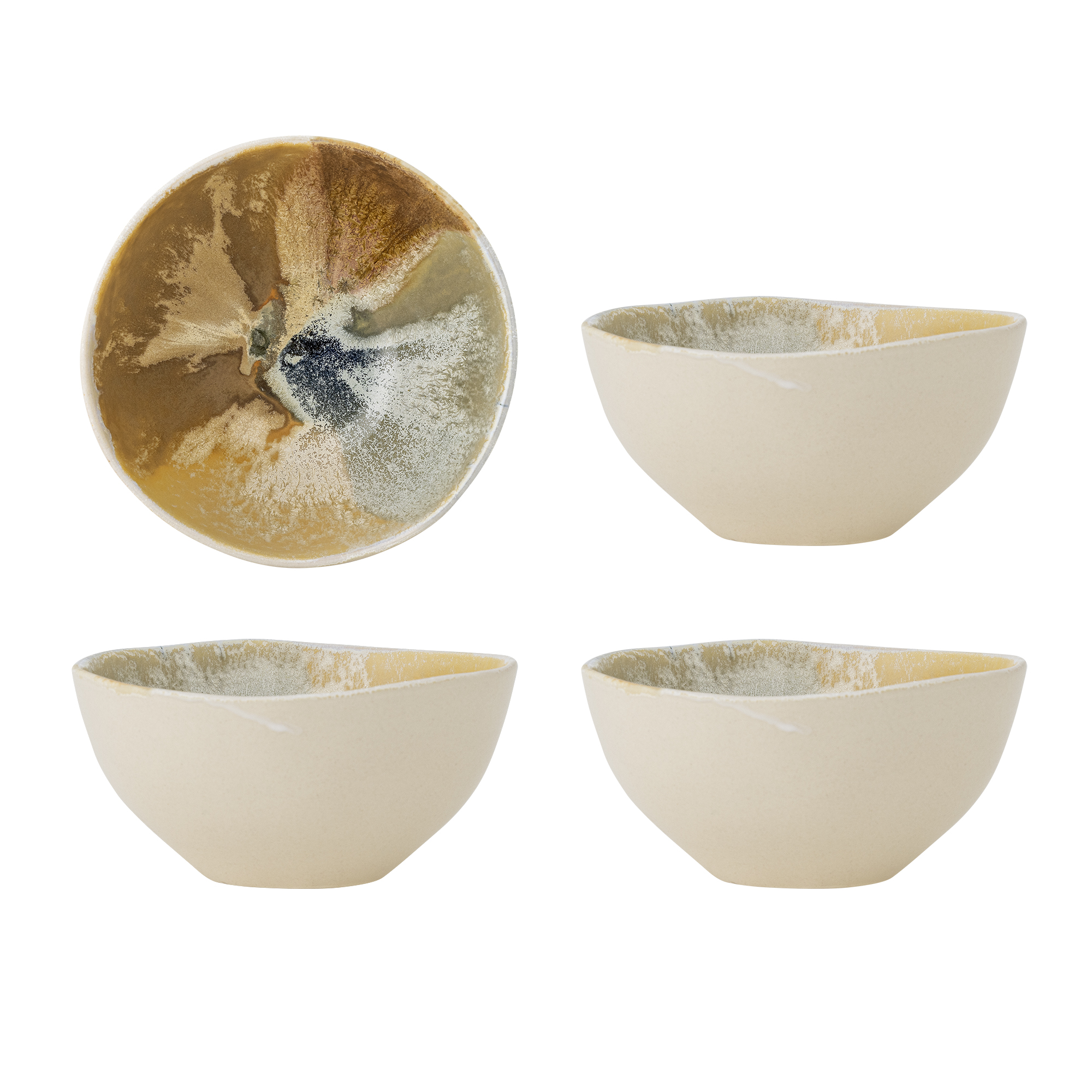 Lacey Bowl, Yellow, Stoneware