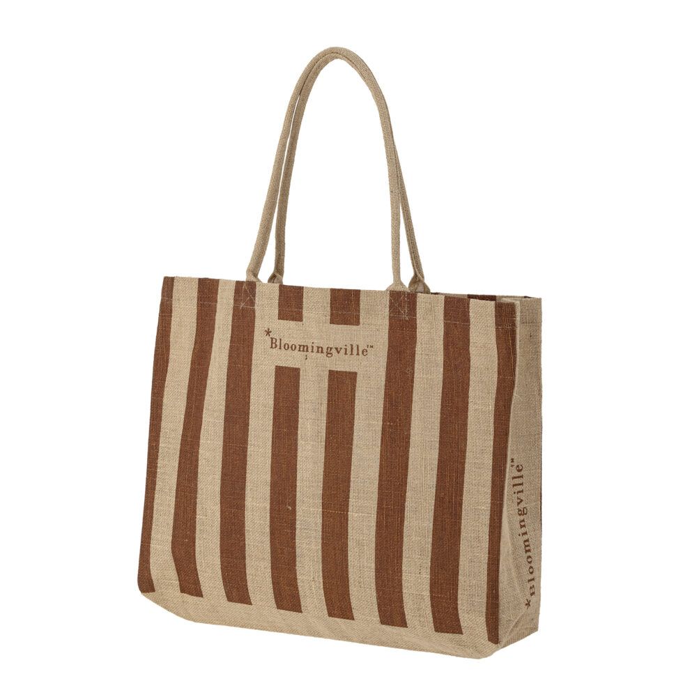 Bergamo Shopping Bag, Brown, Jute - Image 3